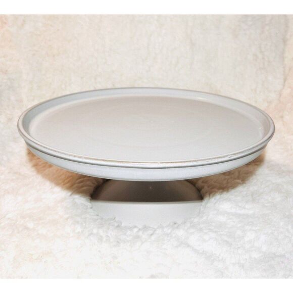 11" Modern Rim Stoneware Cake Stand Cream - Hearth & Hand with Magnolia - New - Picture 4 of 5